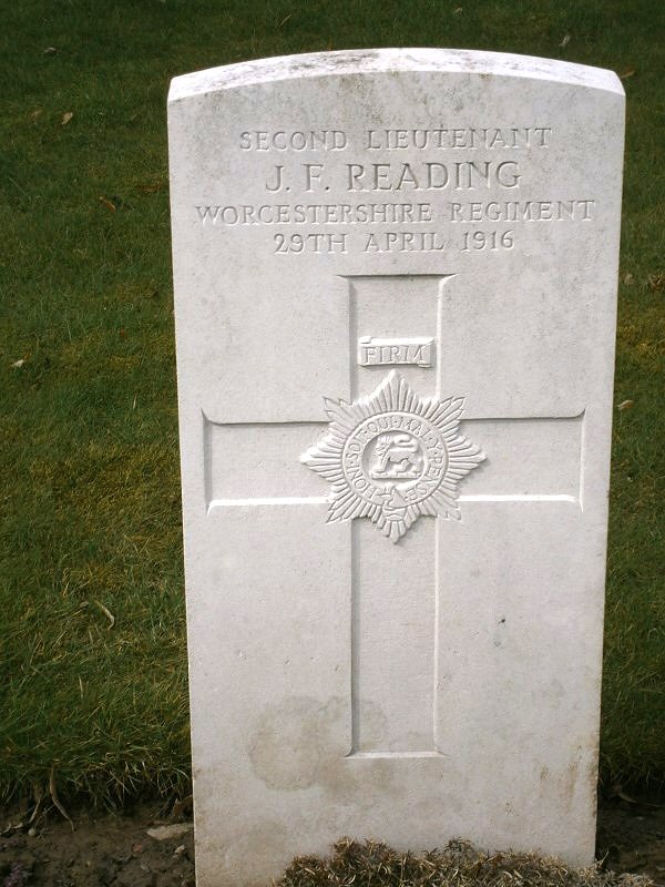 2nd Lieutenant John Francis Reading war grave